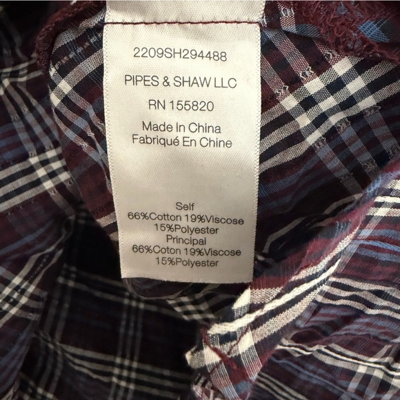 Veronica Beard Plaid Isabel Button Down Blouse Puff Sleeve Size 2 Small - Picture 8 of 9